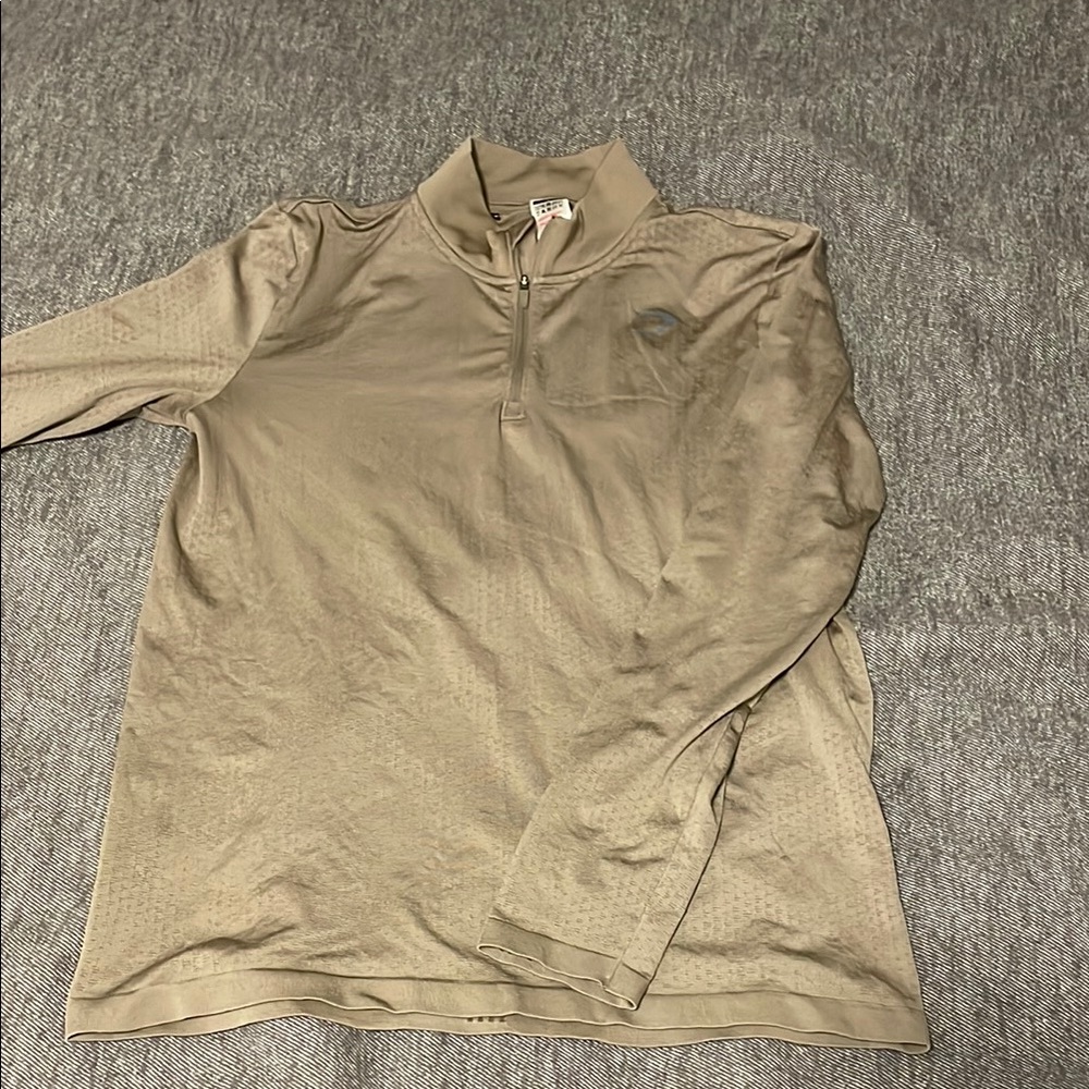 Gymshark Tan Long Sleeve Quarter-Zip Shirt